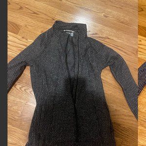 Athleta grey/black full zip jacket tight fitted